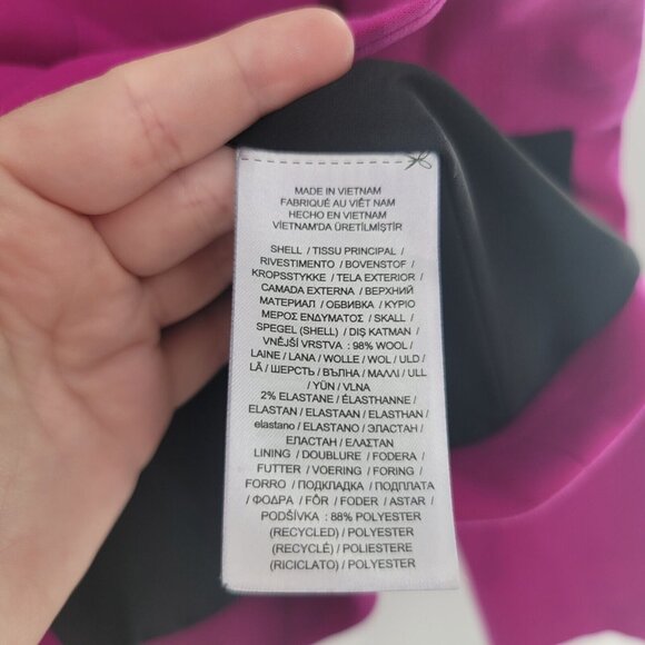 Lauren Ralph Lauren Blazer Jacket Size 0 Pink Black Velvet Collar - Picture 8 of 11